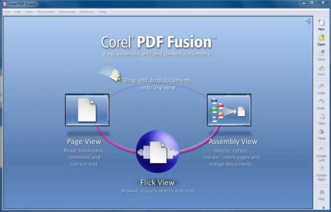 PDF Fusion Welcome Screen