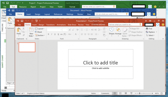 Microsoft Office 2016 editing tools