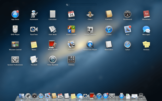 Mac OS X Mountain Lion 10.8.5 interface and icons