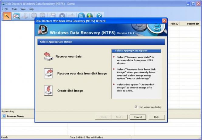 Disk Doctors Windows Data Recovery interface