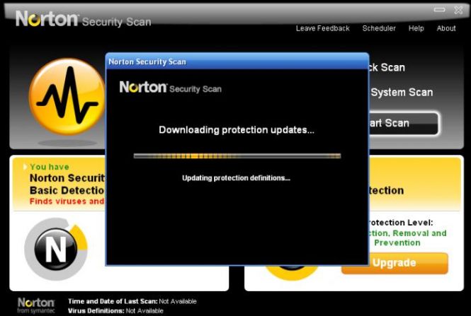 Norton Security Scan updating