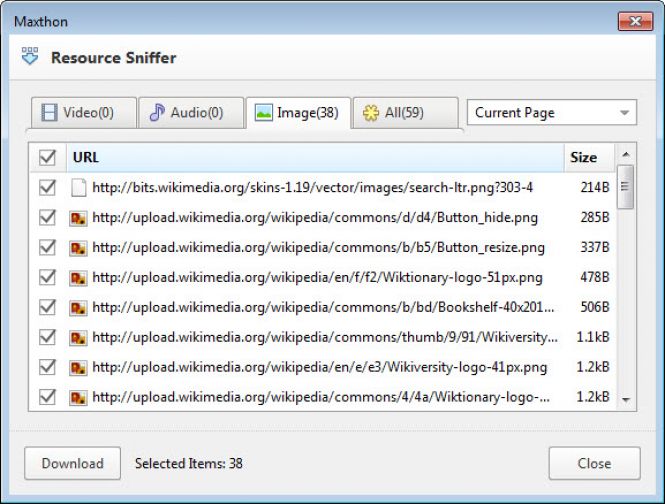 Maxthon Cloud Browser Resource Sniffer