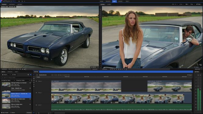 Hitfilm 3 Pro Interface
