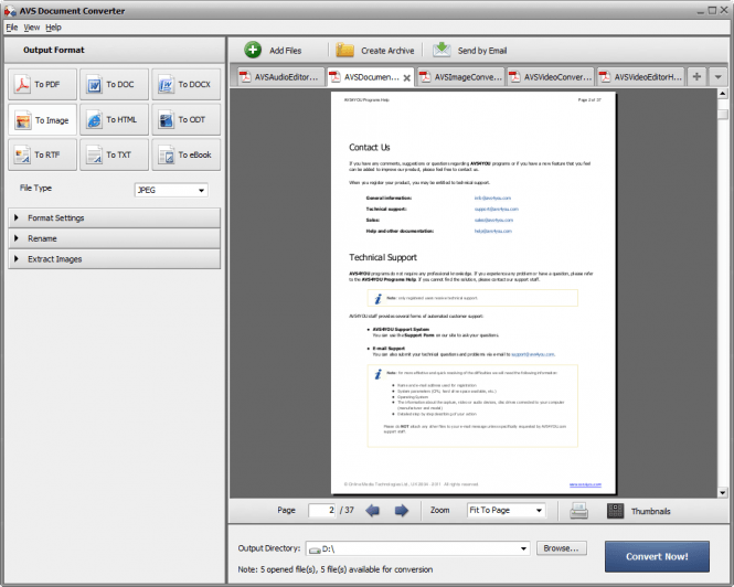 avs document converter download