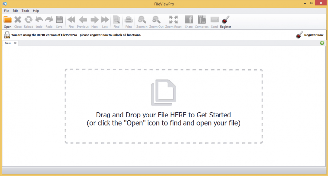 FileViewPro Start Screen