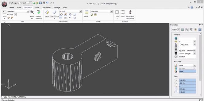 CorelCAD Interface