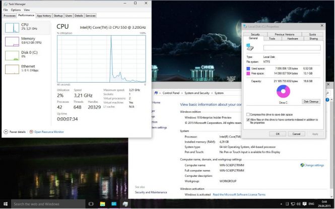 Windows 10 Enterprise technical specs