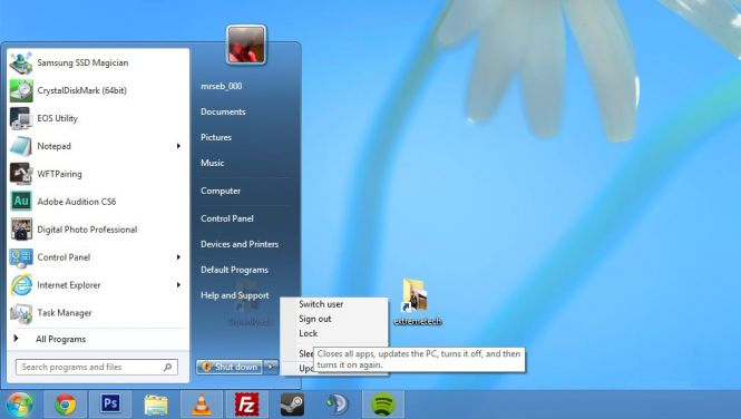 Windows 8.1 default desktop
