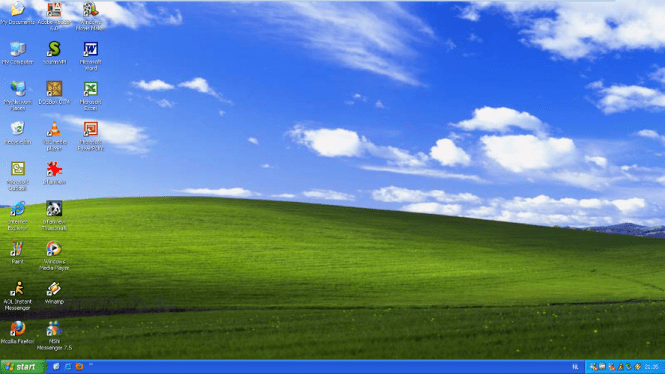 Windows XP Home Edition desktop