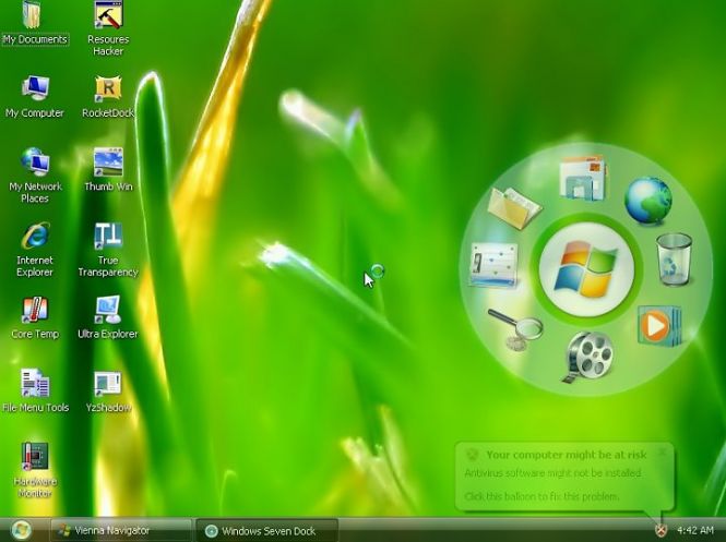 Windows XP SP3 Vienna Edition destop