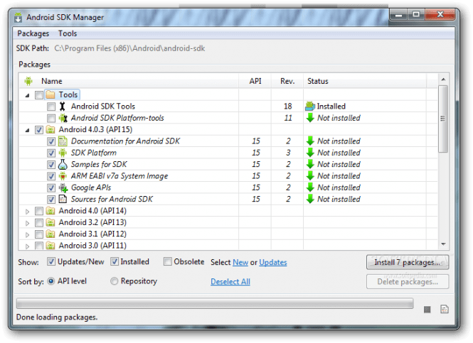 android sdk missing