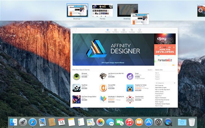 Mac OS X 10.11 El Capitan Split View