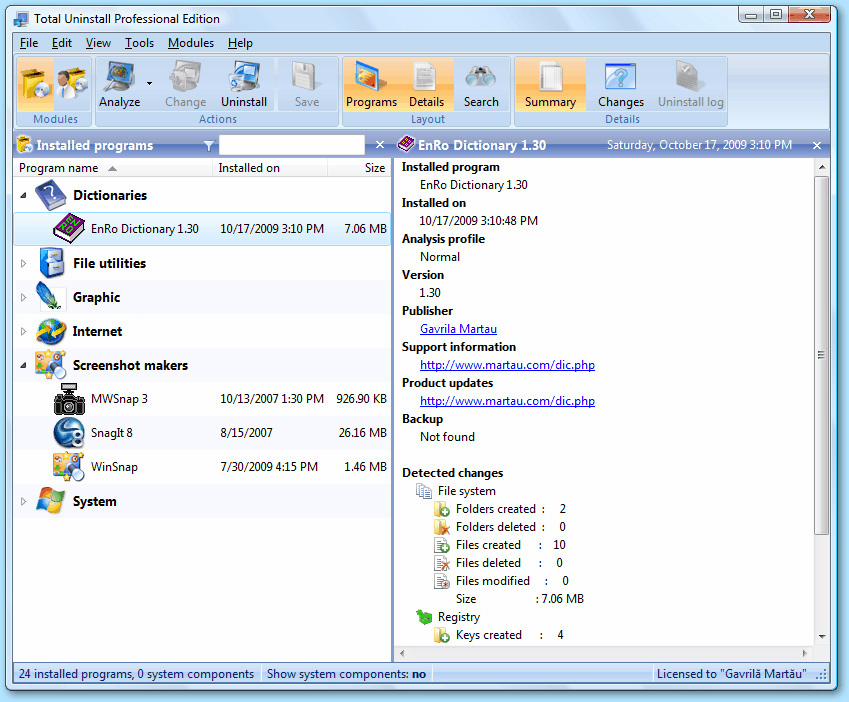 Total Uninstall Professional 7.4.0 for windows instal free