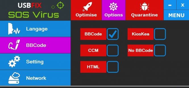 USBFix 2016 options