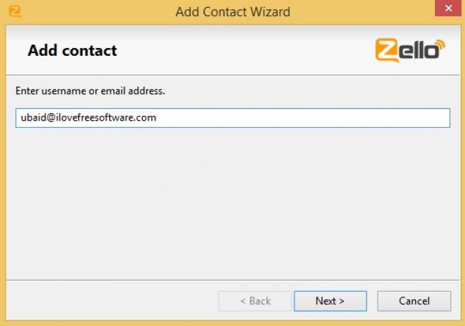Zello: adding contacts