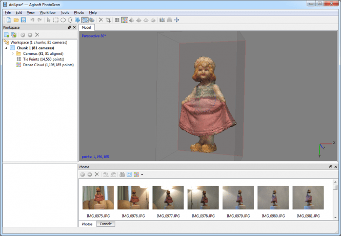 PhotoScan models