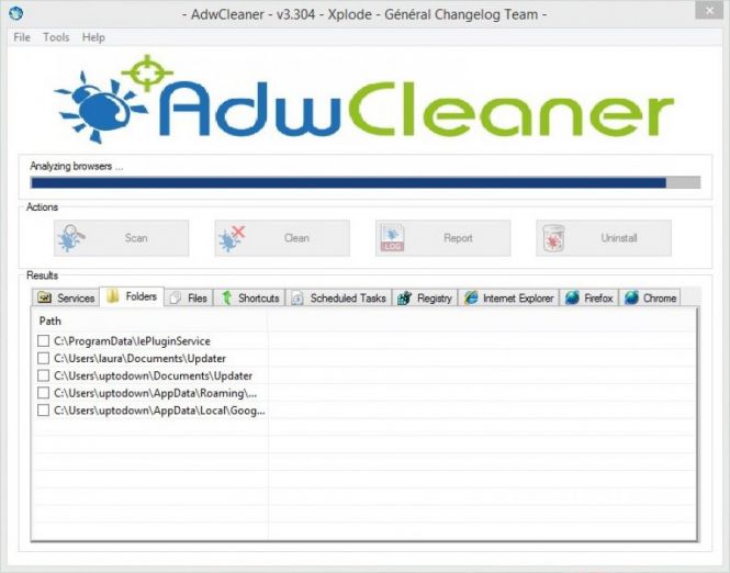 AdwCleaner interface