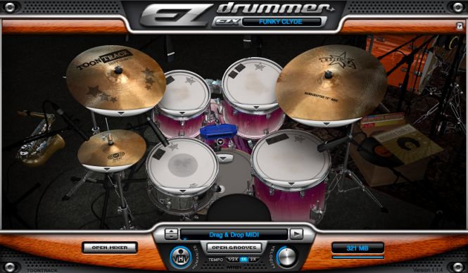 EZdrummer interface