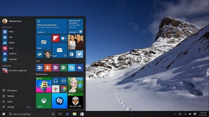 Windows 10 Redstone Build 14267 interface