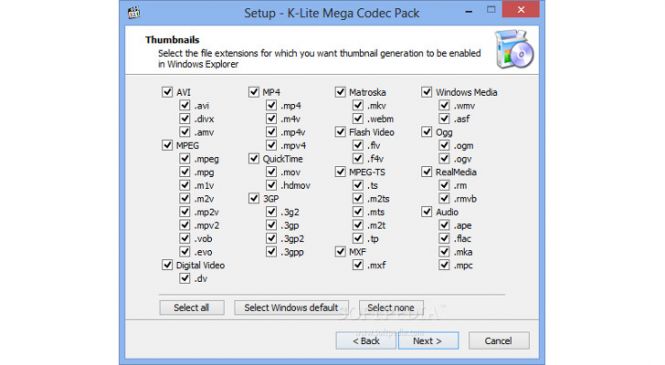 K-Lite Codec Pack Mega settings