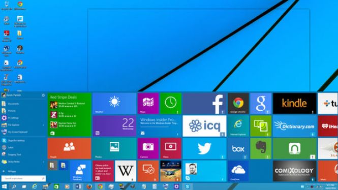 Windows 10 Pro VL interface