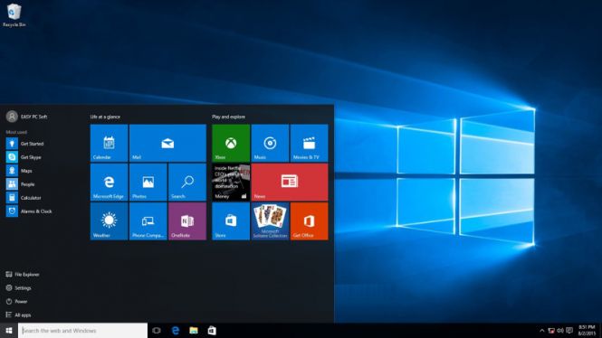 Windows 10 Pro VL desktop