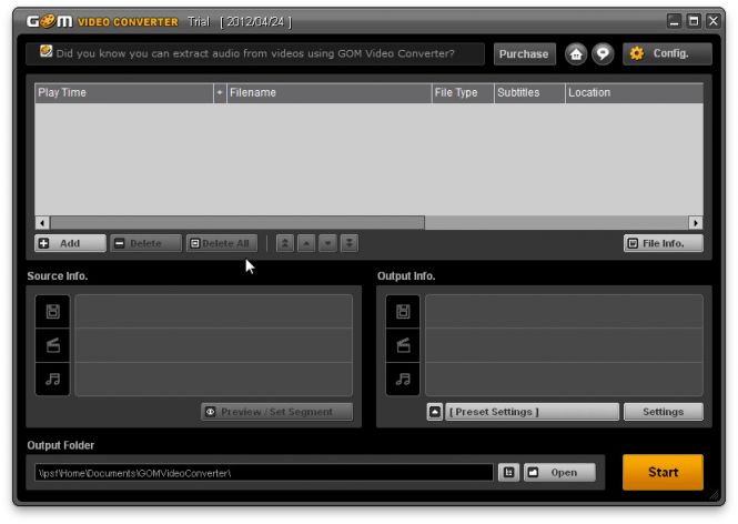 GOM Video Converter interface