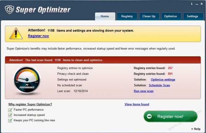 Super Optimizer window