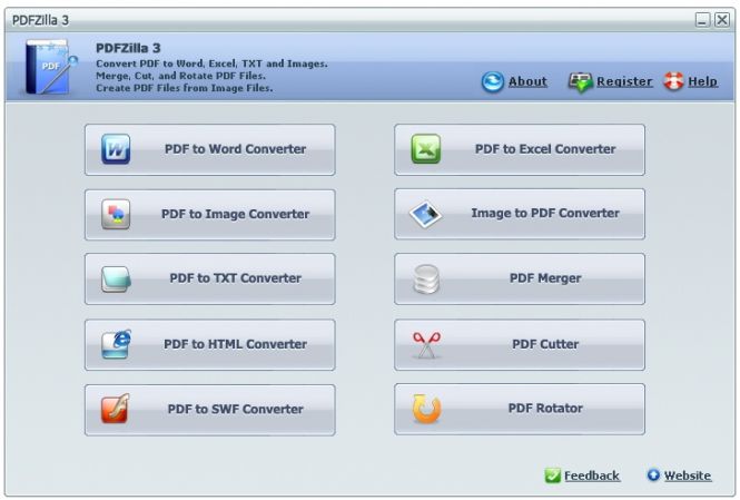 PDFZilla interface