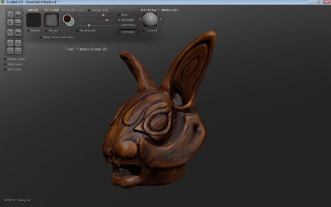 sculptris paint controls