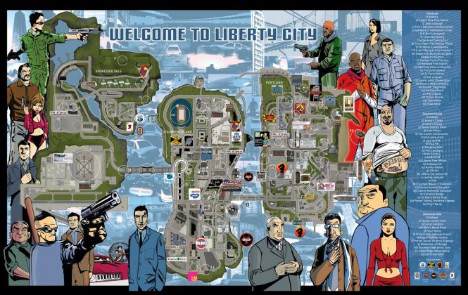 GTA 3 map