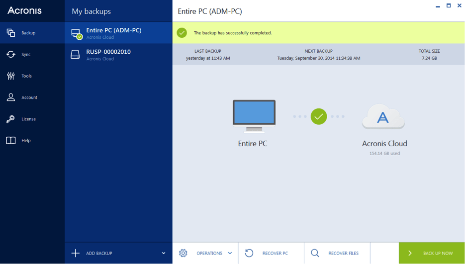 acronis server backup price