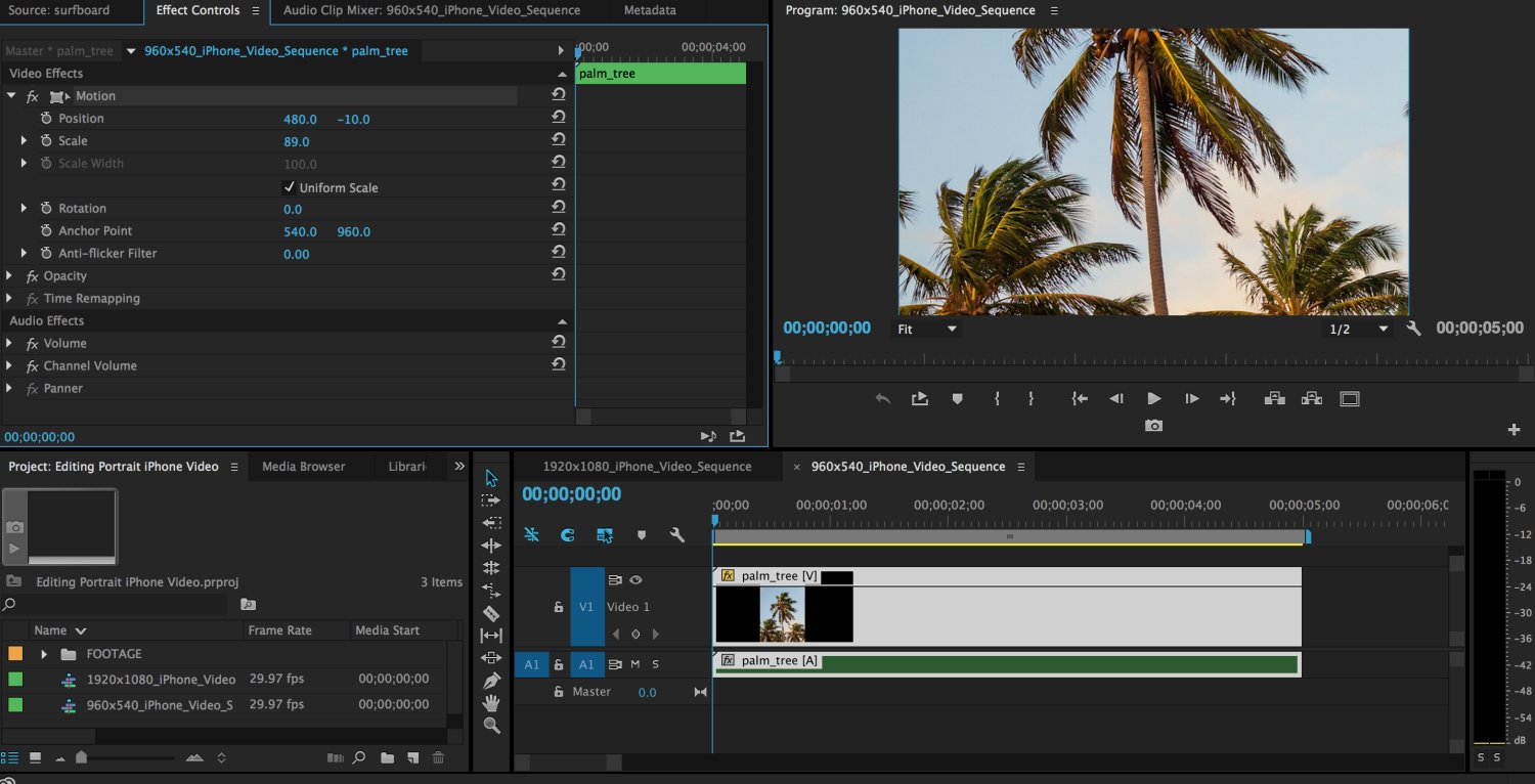 Adobe Premiere Pro скрин