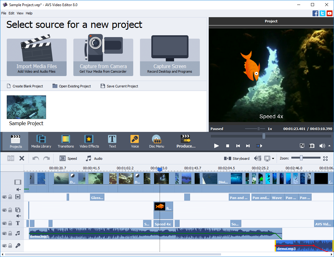 avs video editor screen capture no sound