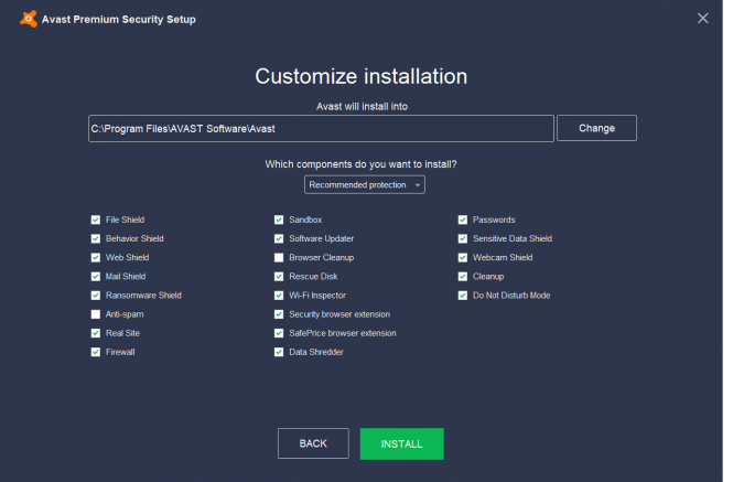 avast free antivirus firewall settings